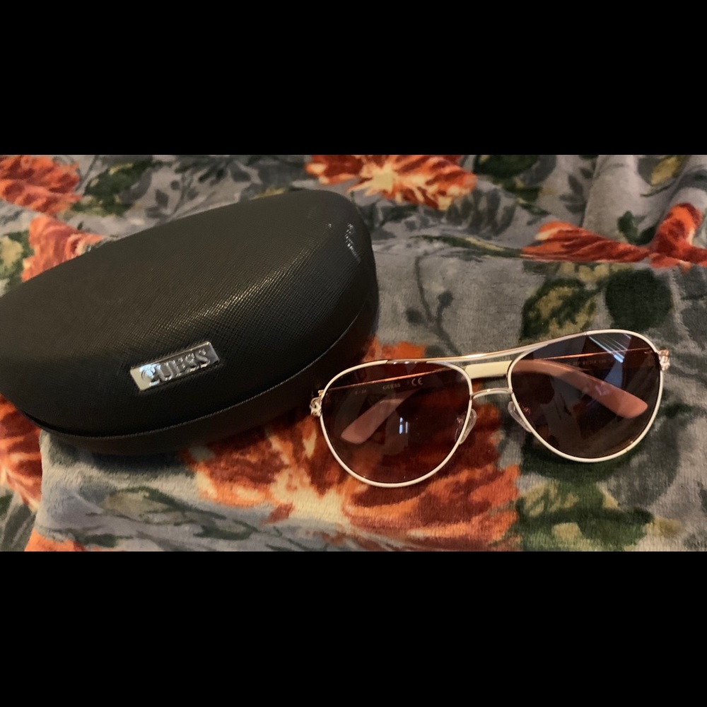 White outline Guess Sunglasses